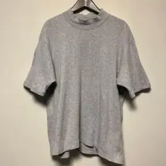 ANATOMICA ライトグレー モックネック半袖Tシャツ M