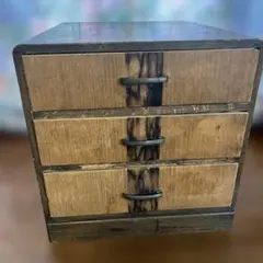古箱　小物入れ　置き台　化粧箱　引き出し　ビンテージ