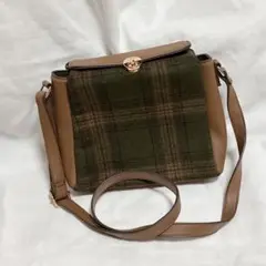 ⭐️ロペピクニック レザー スエード 金具 ショルダーバッグ チェック柄
