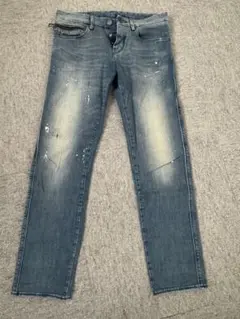 EMPORIO ARMANIダメージ加工スキニーフィットデニムパンツ