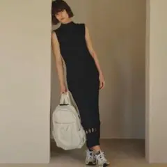 emmi エミ ブロックニットワンピース