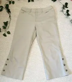 美品【 八分丈 】 レディース パンツ Ｍサイズ相当　ベージュ　春夏