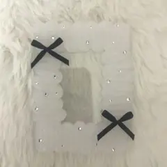 ホイップデコ トレカケース 黒 リボン