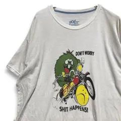 BiRZ キャラ Tシャツ 古着 かまちょモンスター バイク スマイリー