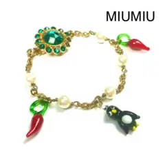 【唯一無二のデザイン】 ペンギン唐辛子 MIUMIU ミュウミュウ ブレスレット