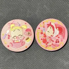 おジャ魔女どれみ　刺繍缶バッジ　はなちゃん　どれみ