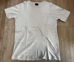 TAKEO KIKUCHI クリーム色 Tシャツ 左胸ポケット