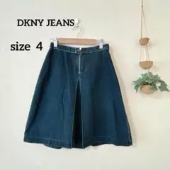 ⭐︎ダナ・キャラン、DKNY JEAN ダークブルー スリットスカート 膝上 4