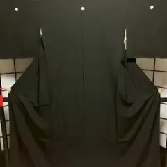 ［5171］喪服 五つ紋 右三ツ巴 黒 正絹 着物 袷
