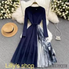 秋冬コーデ❤️ロングワンピース レディース ドレス パーティー ひざ丈
