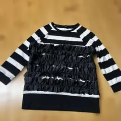 LIUJIKINJOHストライプ フリル トップスMサイズ