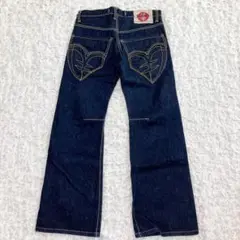 【美品】YEN JEANS RED LABEL フレアデニム　￥刺繍　30
