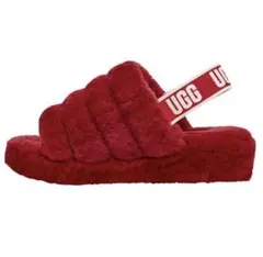 ugg ファーサンダル 赤