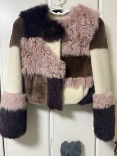 極美品 UGG レオパード ファージャケット エコファー フーディーパーカー S k．u．i（ケーユーアイ）の「エコファー ヒョウ柄パーカー