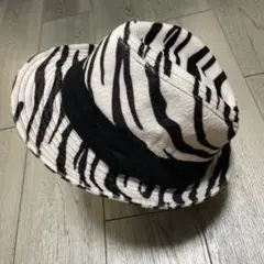 Ehre style/ゼブラ柄 バケットハット ホワイト/ブラック