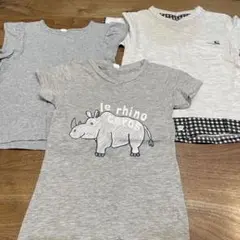 120サイズ グレー Tシャツ3枚セット