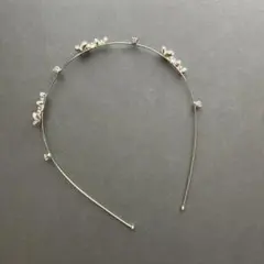 パールと蝶々のヘッドドレス