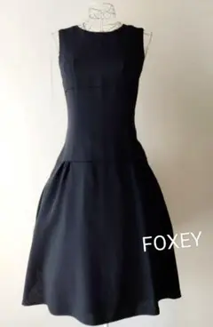 ☆FOXEYフォクシーレディスピーガワンピースブラック38☆