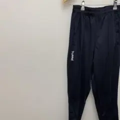 hummel ヒュンメル ジャージパンツ 刺繍ロゴ 裾ジップ シンプル