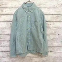 【GU】ジーユー　長袖シャツ（S）オックスフォード　ボタンダウン　✨メンズ✨