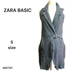 ★美品★ZARA BASIC ザラベーシック ノースリーブ アウター S ウール