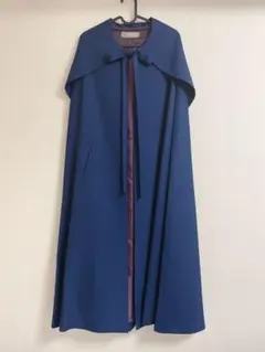 Atelier Boz ロングフードマント ブルーxボルドー アトリエボズ
