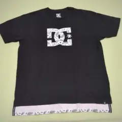 DC ペイズリー模様 黒 Tシャツ M