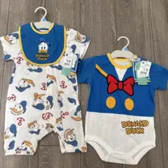 【新品未使用】ドナルドダックロンパース・スタイセット　ボディスーツ　2点セット