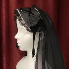 【送料込み】angelic pretty ベール ヘッドドレス ブラック