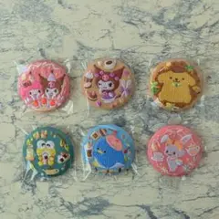 サンリオ　刺繍缶バッチ 6点セット 新品・未開封