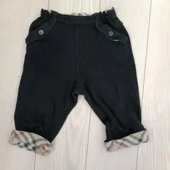 黒いチェック柄ボトムス 90cm