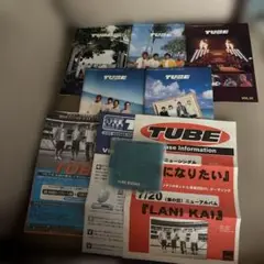 TUBE ファンクラブ会報VOL51〜55 ちらし　未開封新品のMDケース