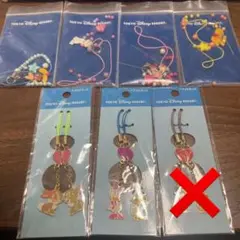 ディズニー　ビーズストラップ　ペアストラップ　セット