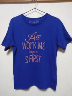 COMME CA ISM 半袖Tシャツ Mサイズ ブルー 美品