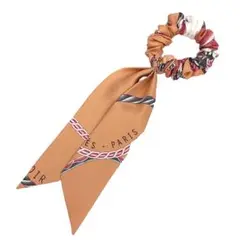 美品 エルメス シュシュ ベッラ ローブ デュ ソワール ヘアアクセaq6789