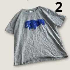 173STUDIO パンチングニードル　ロゴプリント　Tシャツ グレー　2