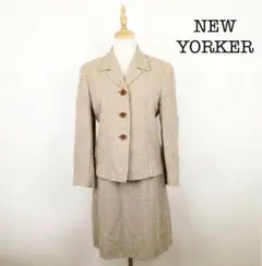 NEWYORKER ニューヨーカー 9AR 66-92 千鳥 スカートスーツ