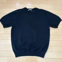 SLOANE ブラック ショートスリーブニット