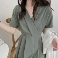 カシュクールAラインフレアワンピース　ABITOKYO