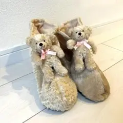 テディベア　くまさん　ルームソックス　シューズ