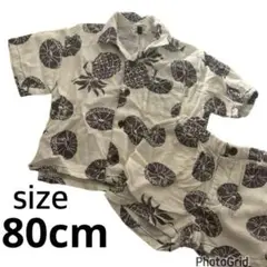 【 エフオーキッズ 】セットアップ シャツ ハーフパンツ 短パン 80cm