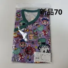 新品グラグラ半袖肌着ロンパースパープル70cm