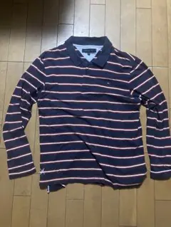 TOMMY HILFIGER 長袖ポロシャツ M ネイビー