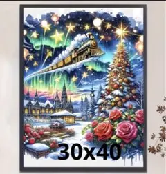 ダイヤモンドアート　キット　クリスマス　星　風景　ビーズアート　セット