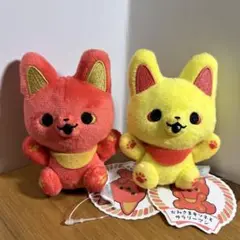 かみさまキツネとサラリーマン マスコット 2種セット ベニ キン