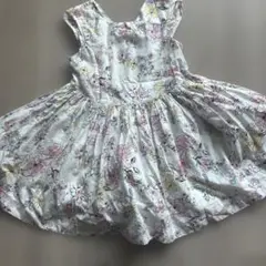 PETIT BATEAU 花柄 ノースリーブワンピース 110cm 5ans