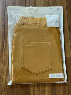 GU baby スウェットパンツ 100 マスタード（10分丈）