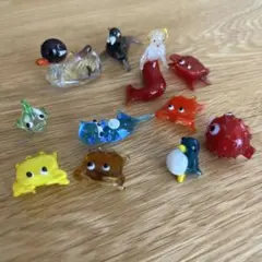 ガラス製海の生き物フィギュア11個セット