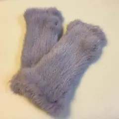大セール  ミンク 手袋  ファー ラベンダー