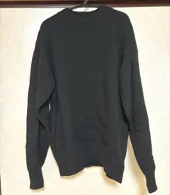 ラムウール100 黒　ニット